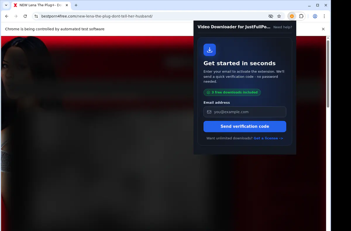 Justfullporn Video Downloader browser extension screenshot 5